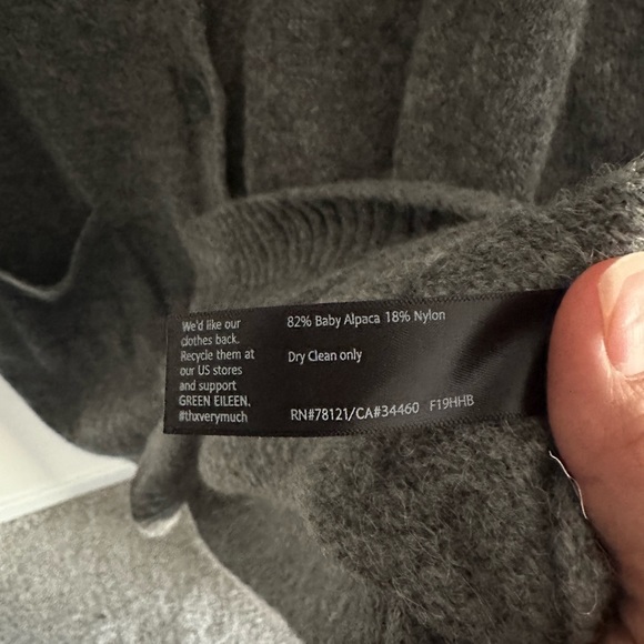 Eileen fisher $395 button down Alpaca knit cardigan size XL - Picture 9 of 10
